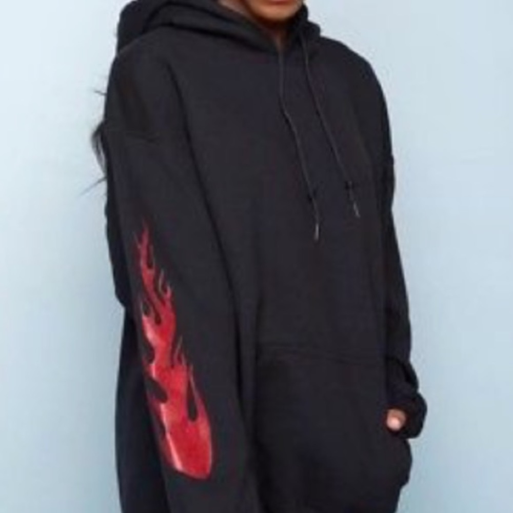 brandy melville flame hoodie